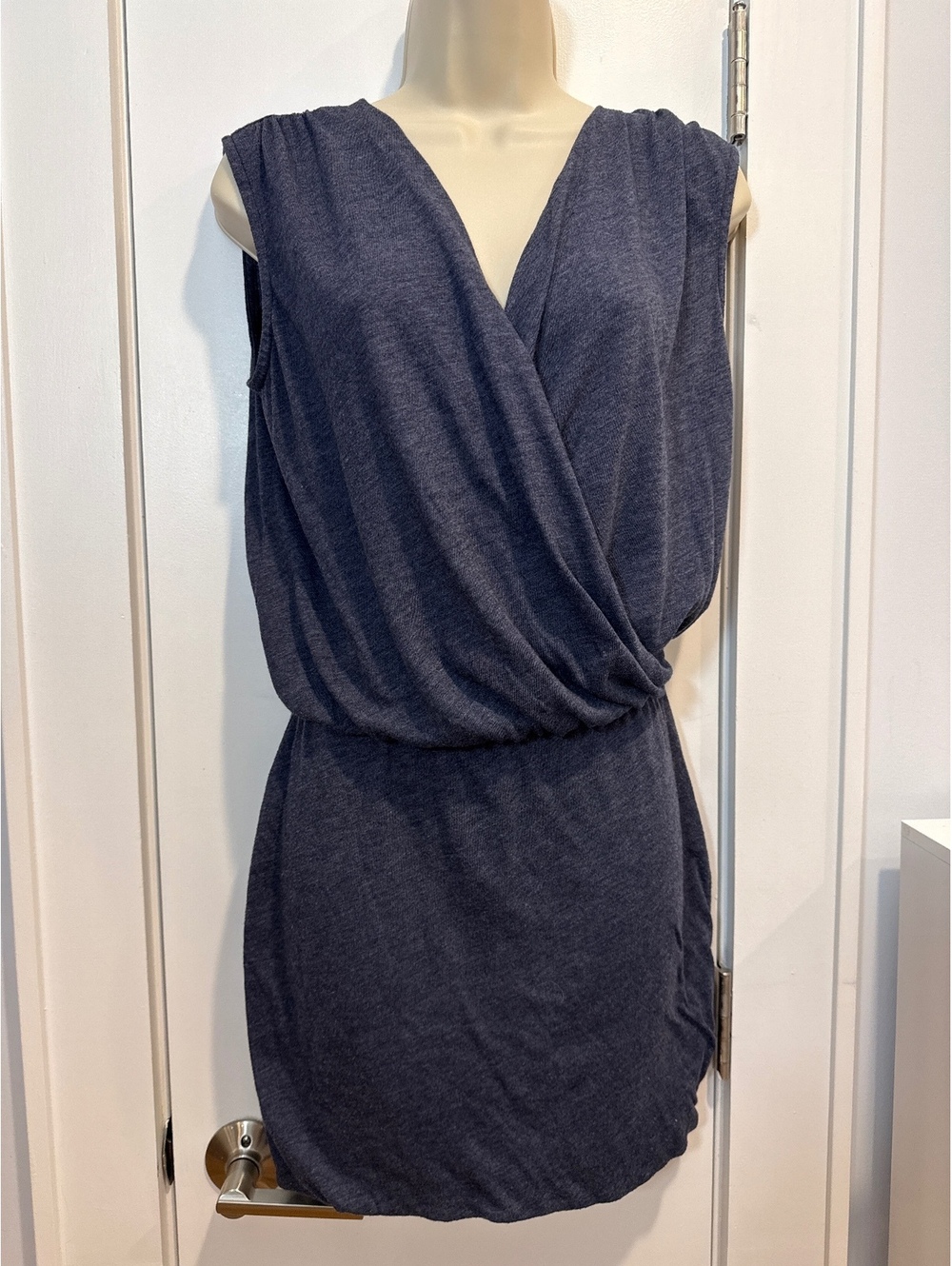 Soft Joie Sleeveless Navy Blue Wrap Dress XS